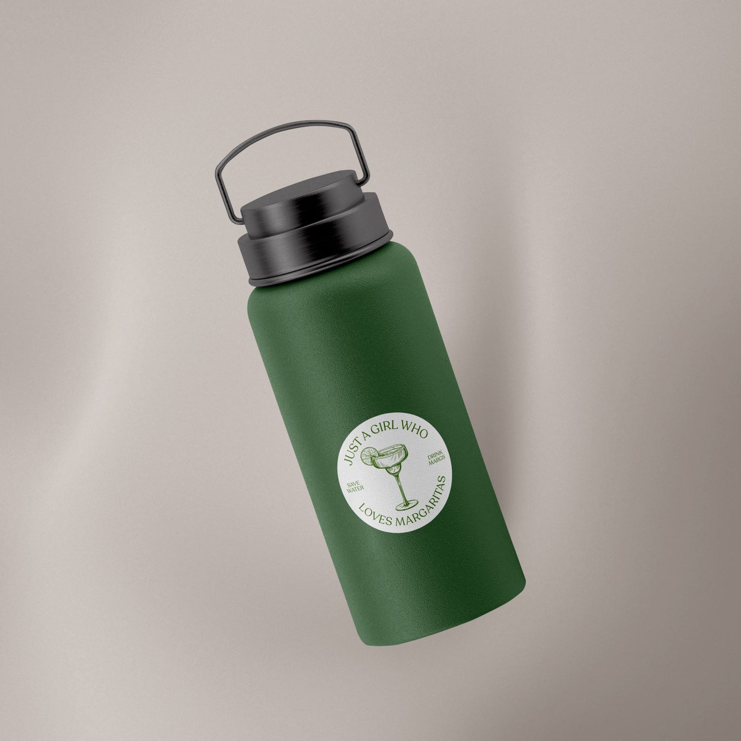 Just A Girl Who Loves Margaritas (Decal) - clothing by TeeHivey.com (Image 2)