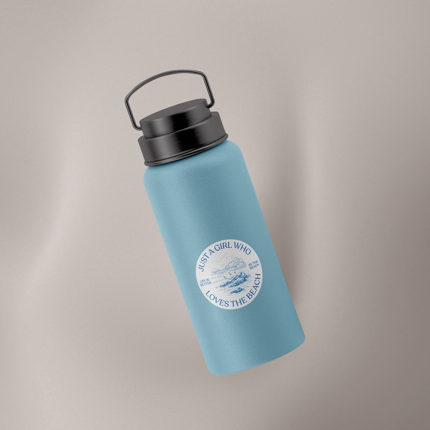 Just A Girl Who Loves The Beach (Decal) - clothing by TeeHivey.com (Image 2)