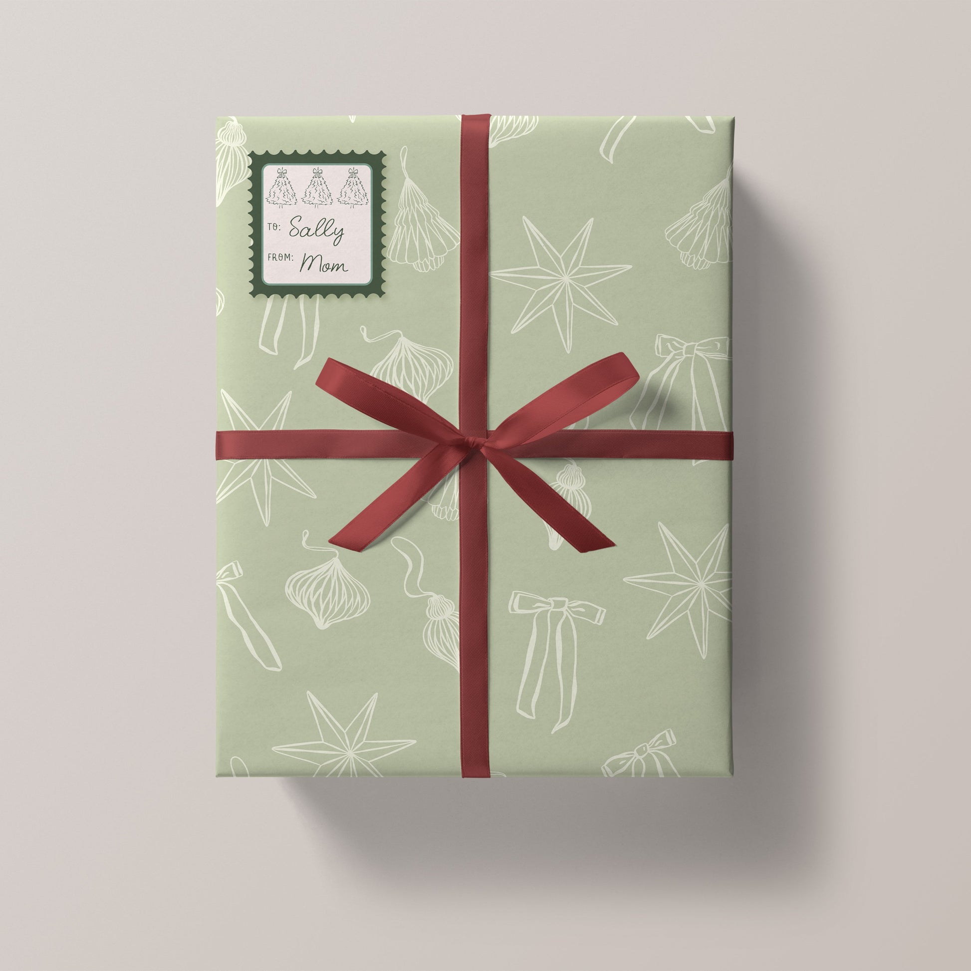 Christmas Stamp Holiday Tags (Sticker Sheet) - clothing by TeeHivey.com (Image 2)