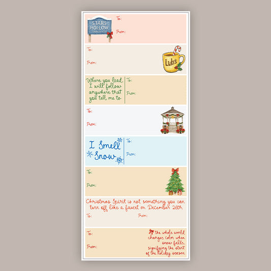Gilmore Girls Christmas Holiday Tags (Sticker Sheet)