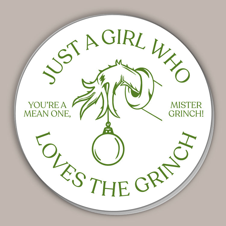 Just A Girl Who Loves The Grinch (Decal) - clothing by TeeHivey.com (Image 1)
