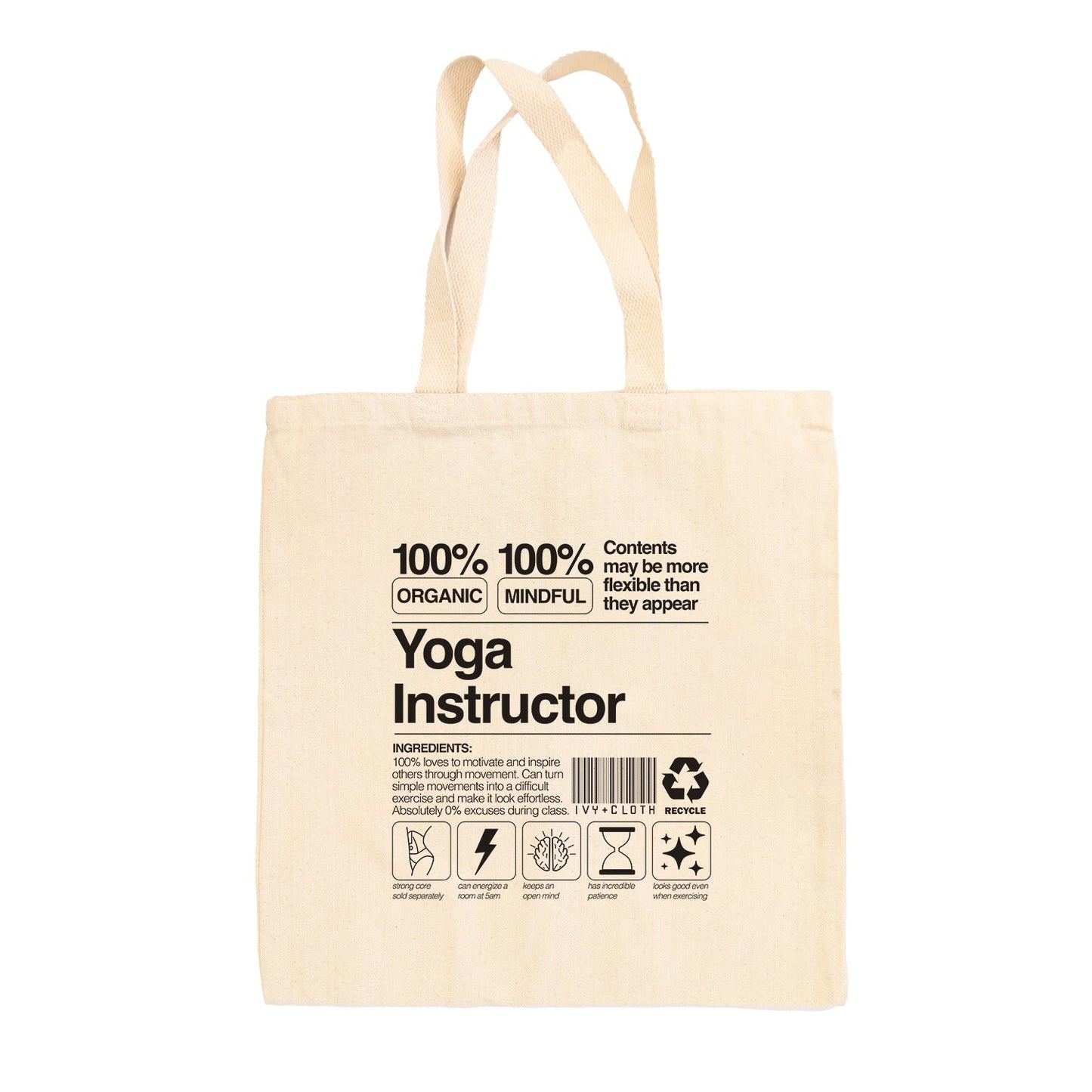 Yoga Instructor Tote Bag - clothing by TeeHivey.com (Image 1)