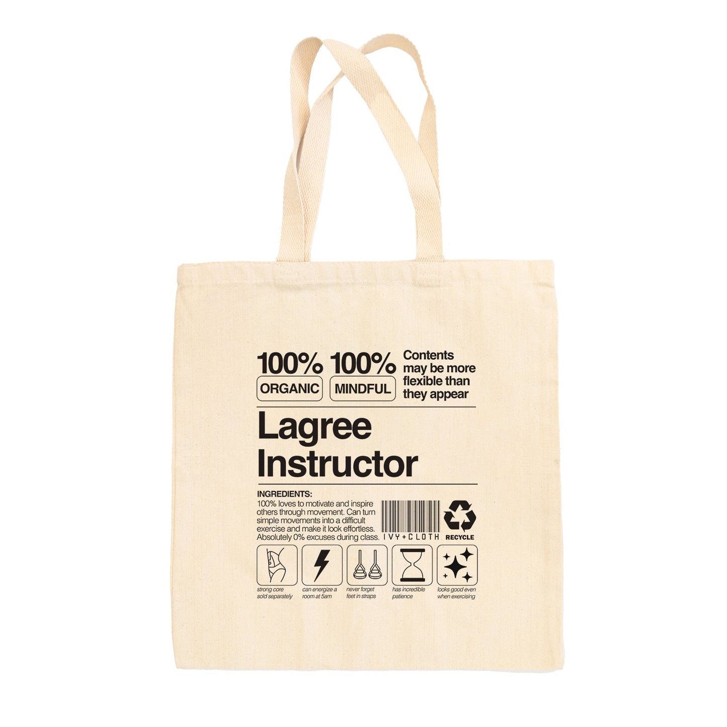 Lagree Instructor Tote Bag - clothing by TeeHivey.com (Image 1)