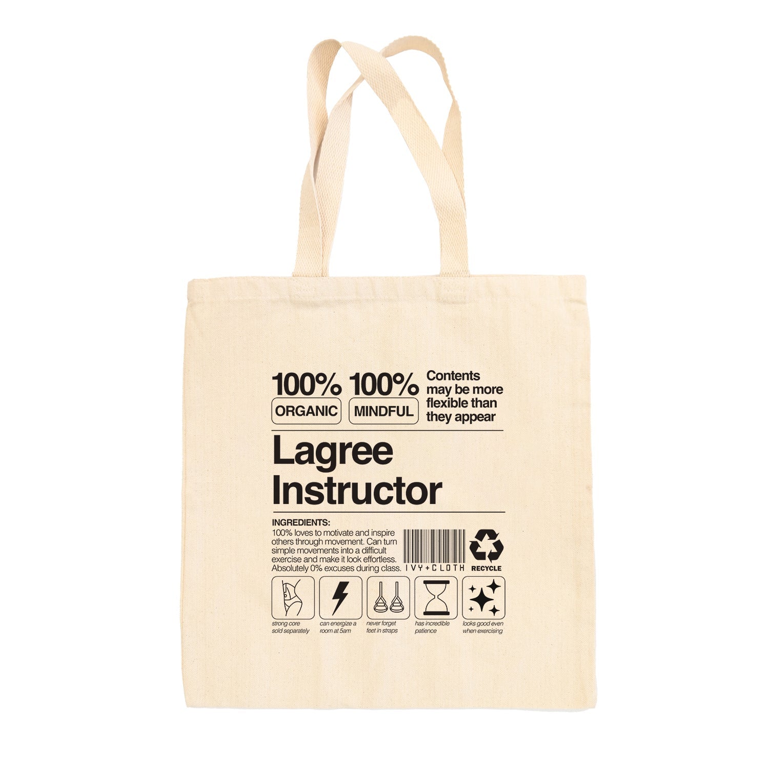 Lagree Instructor Tote Bag - clothing by TeeHivey.com (Image 1)