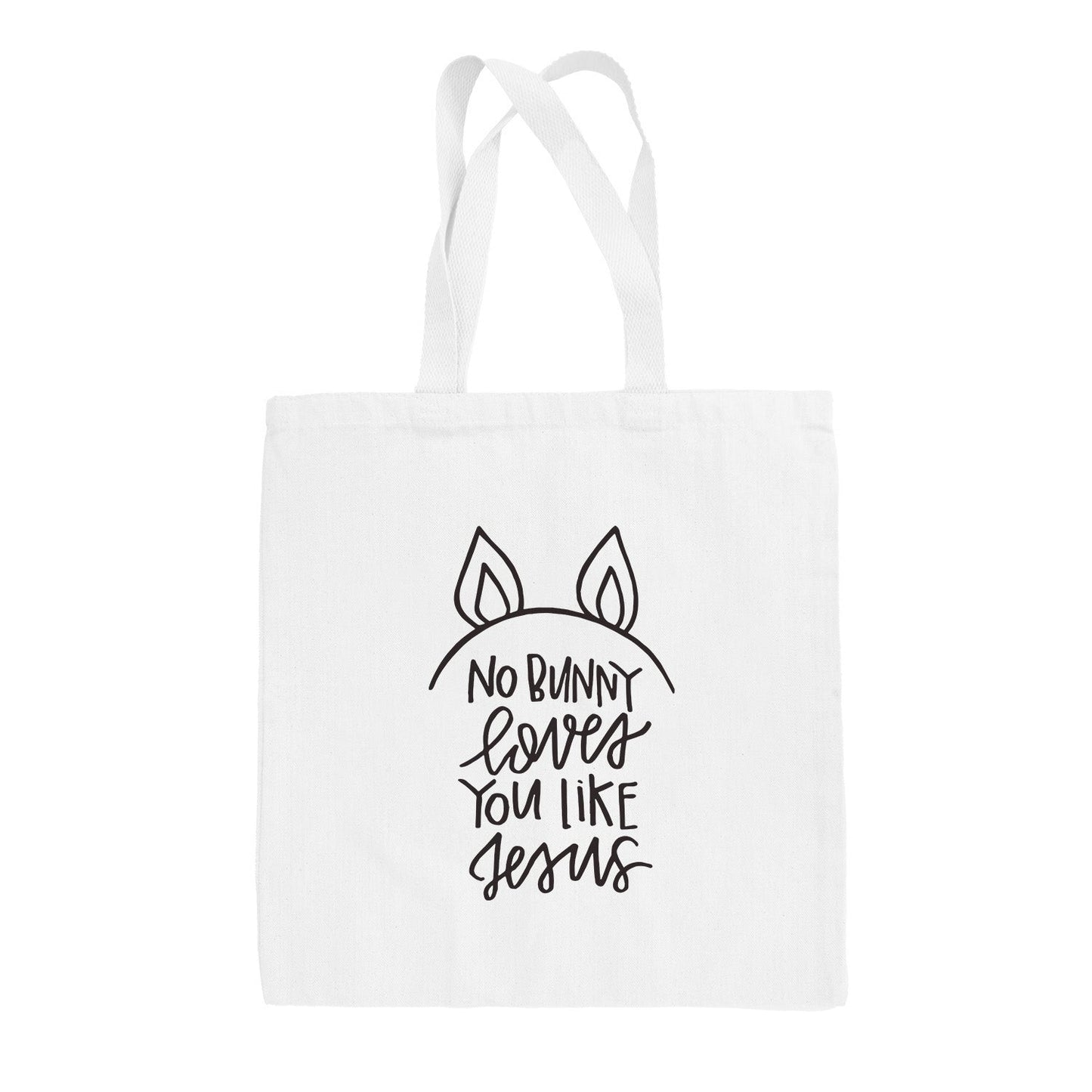 No Bunny Loves You Like Jesus Tote Bag - clothing by TeeHivey.com (Image 2)