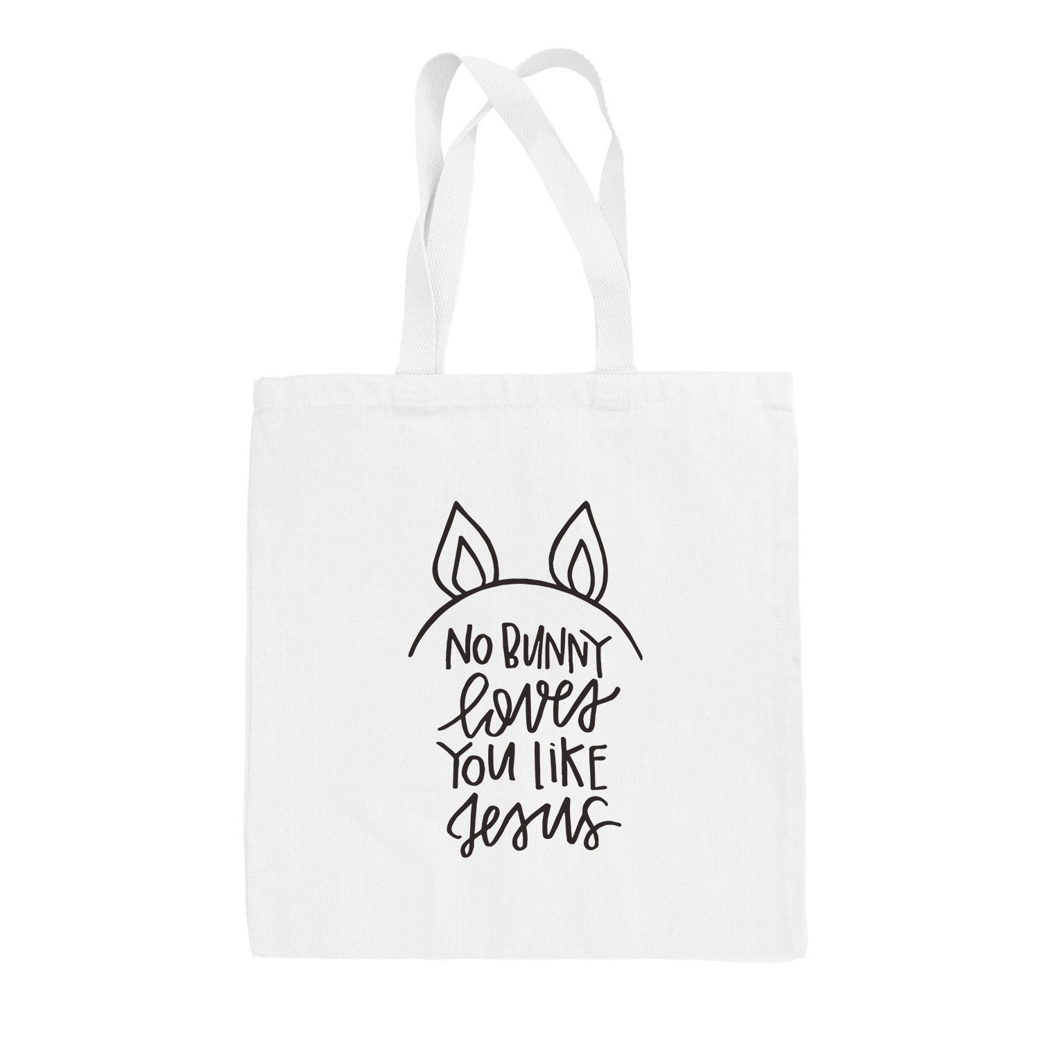 No Bunny Loves You Like Jesus Tote Bag - clothing by TeeHivey.com (Image 2)