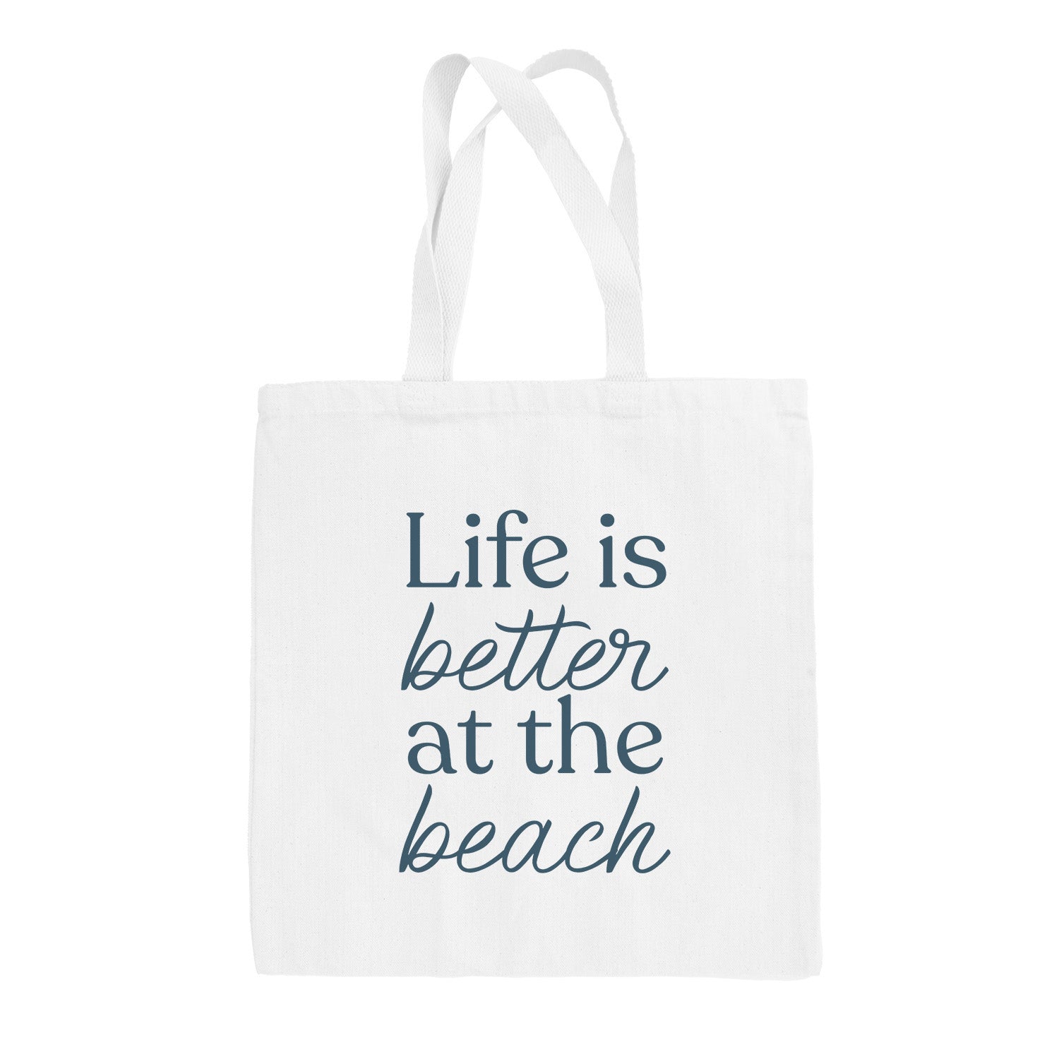 Life Is Better At The Beach Tote Bag - clothing by TeeHivey.com (Image 1)