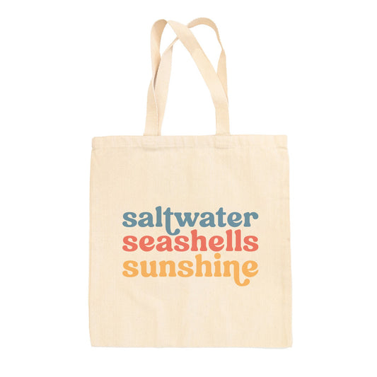 Saltwater, Seashells, Sunshine Tote Bag - clothing by TeeHivey.com (Image 1)