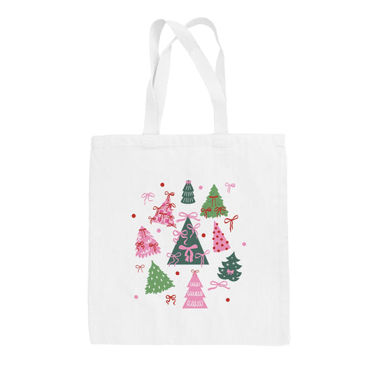 Bow Christmas Trees Tote Bag - clothing by TeeHivey.com (Image 1)