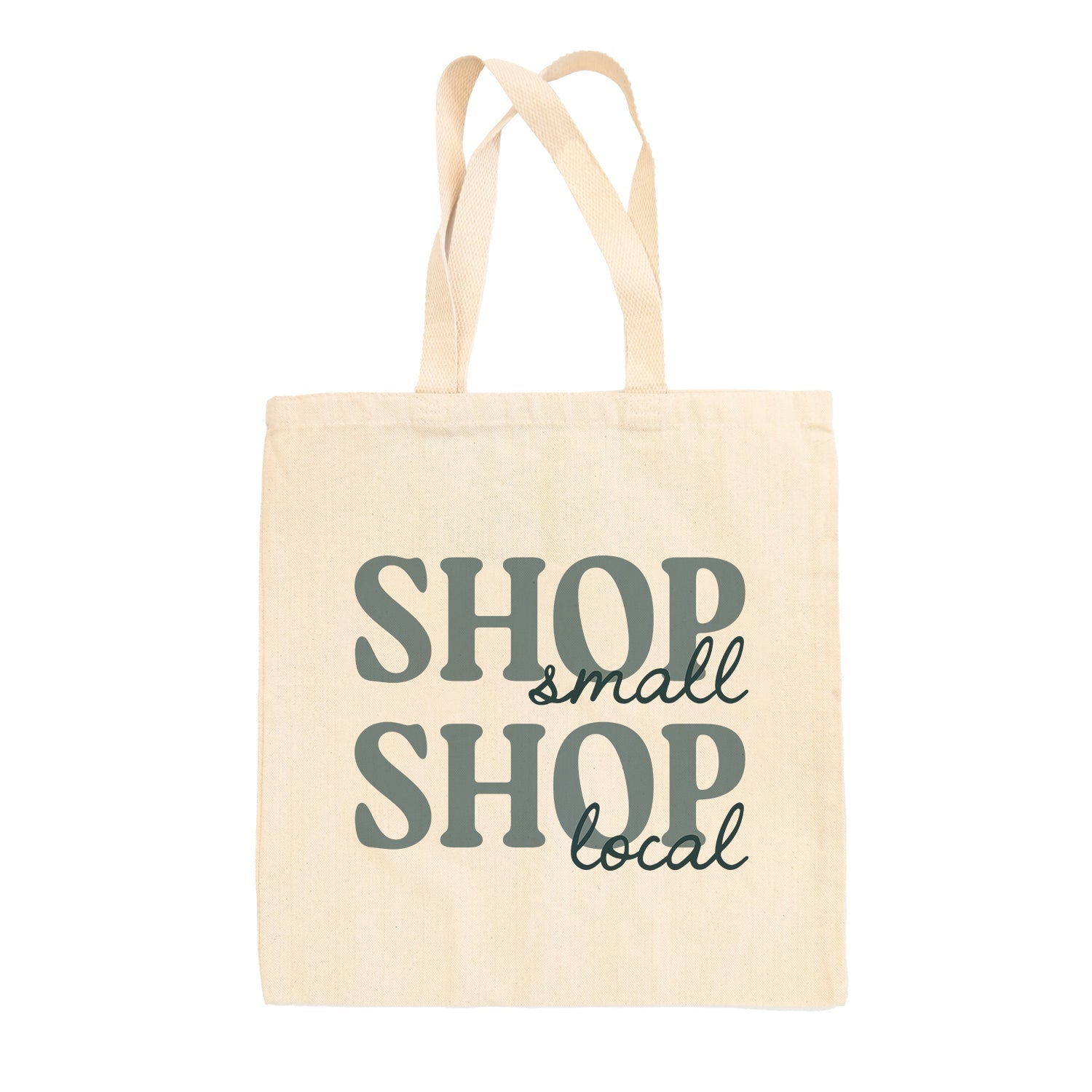 Shop Small Shop Local Blue Tote Bag - clothing by TeeHivey.com (Image 2)