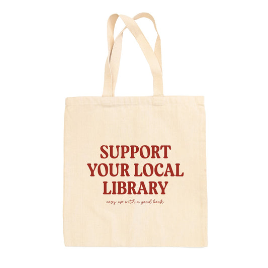 Support Your Local Library Tote Bag - clothing by TeeHivey.com (Image 1)