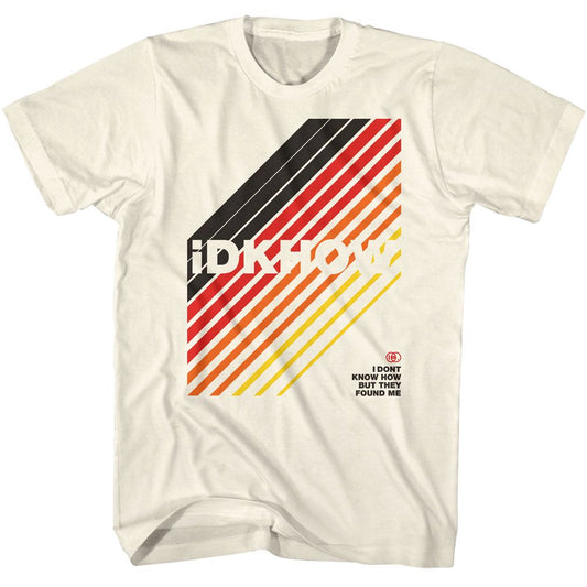 Idkhow - Diagonals - American Classics - Solid Off-White Adult Short Sleeve T-Shirt - clothing by TeeHivey.com (Image 1)