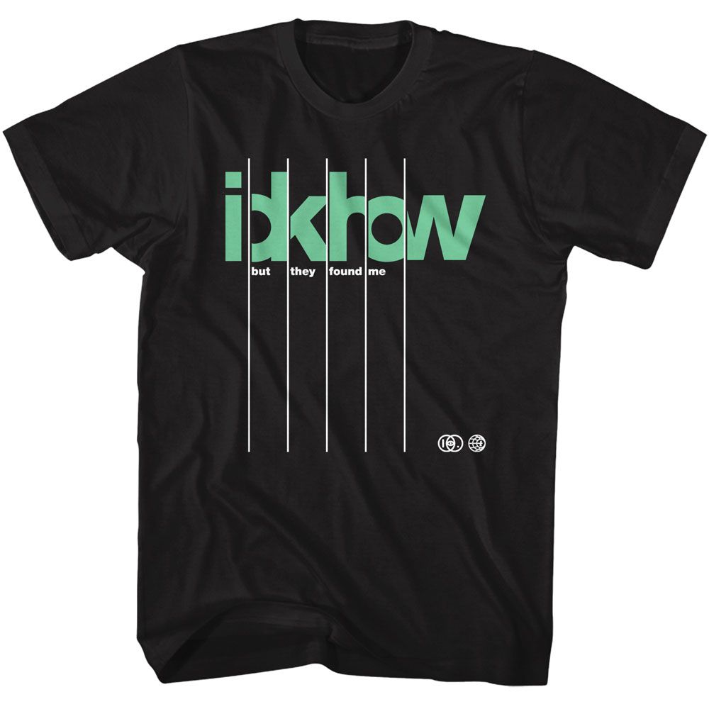Idkhow - Logo Splice - American Classics - Solid Black Adult Short Sleeve T-Shirt - clothing by TeeHivey.com (Image 1)