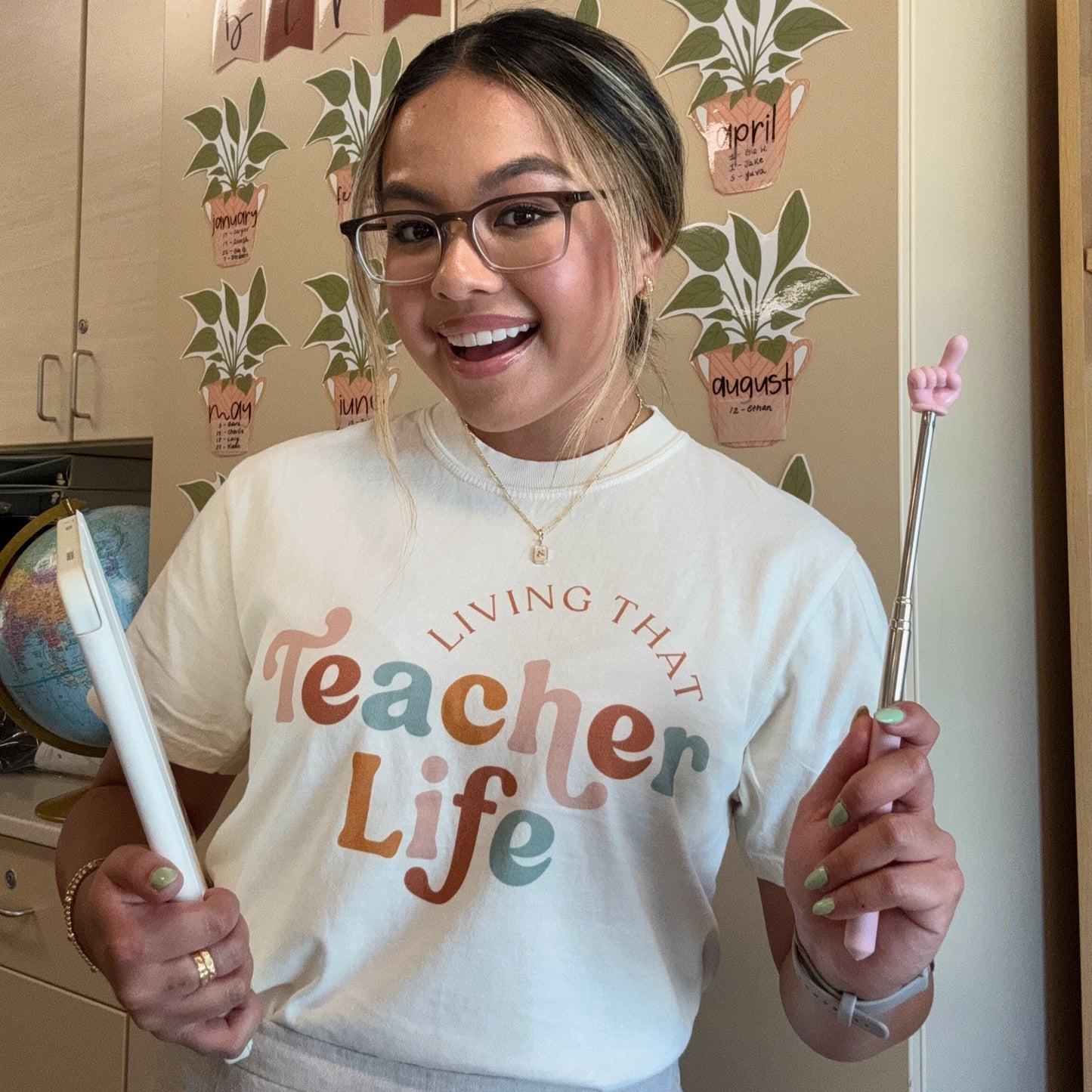 Living That Teacher Life - clothing by TeeHivey.com (Image 1)