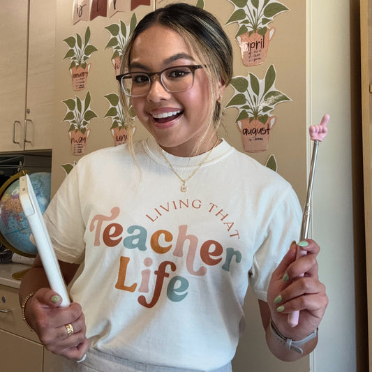 Living That Teacher Life - clothing by TeeHivey.com (Image 1)