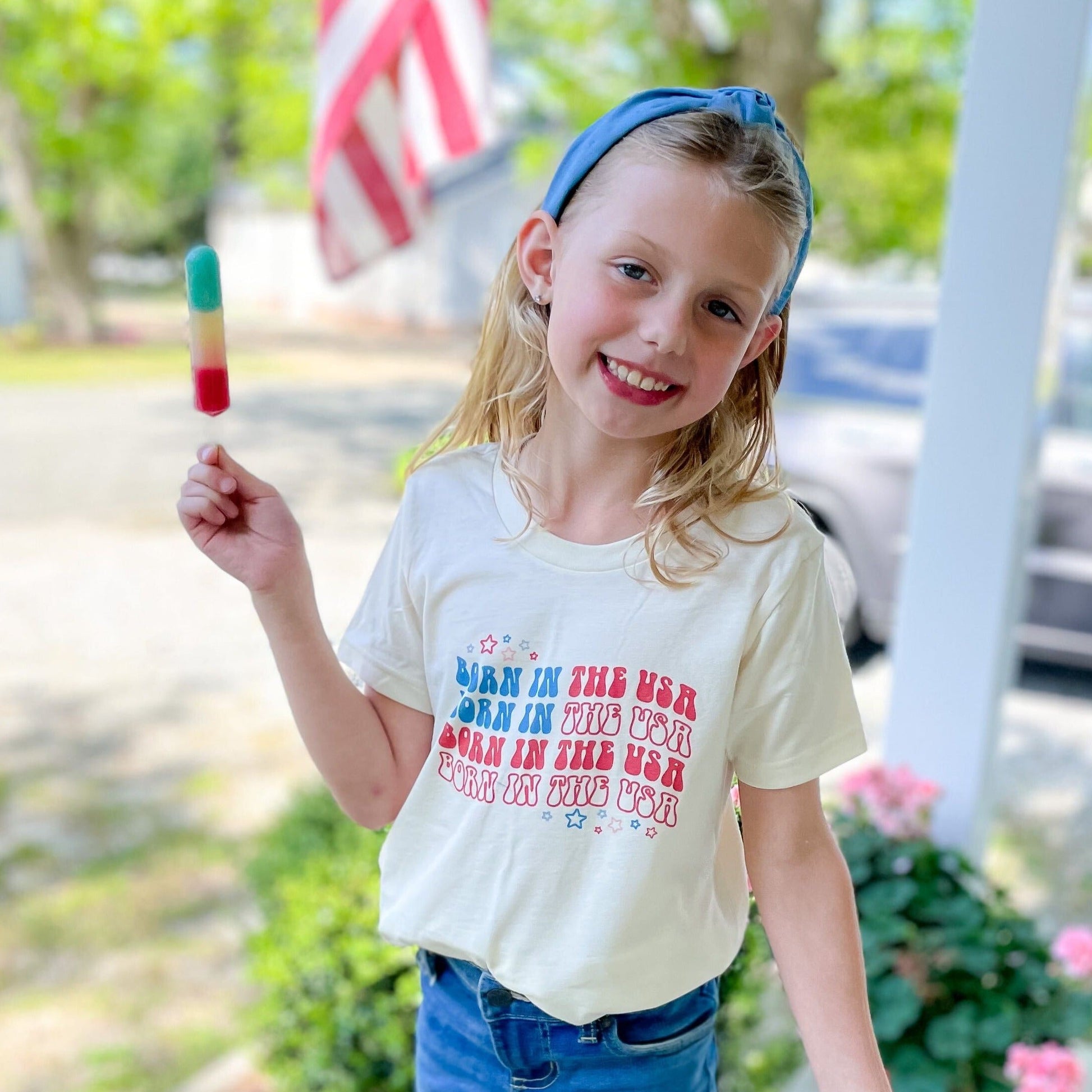 Born in the USA Wave (Kids) - clothing by TeeHivey.com (Image 1)