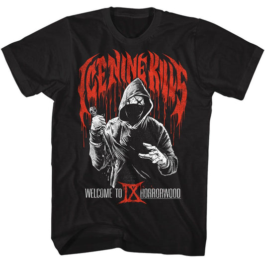 Ice Nine Kills - Welcome Horrorwood - Black Short Sleeve Adult T-Shirt
