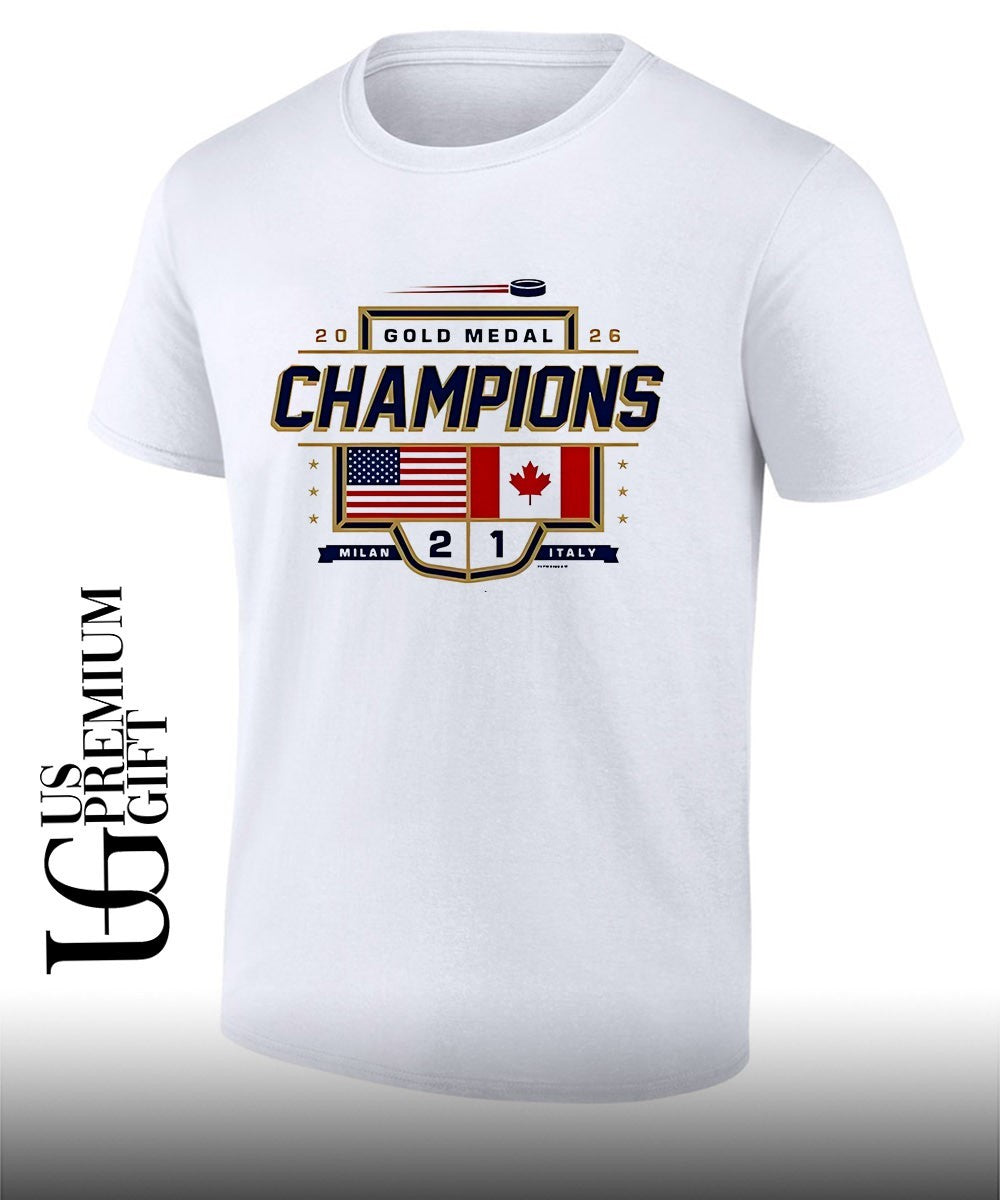 Ice Hockey USA Canada Gold Medal Champions 2026 Milan Italy shirt