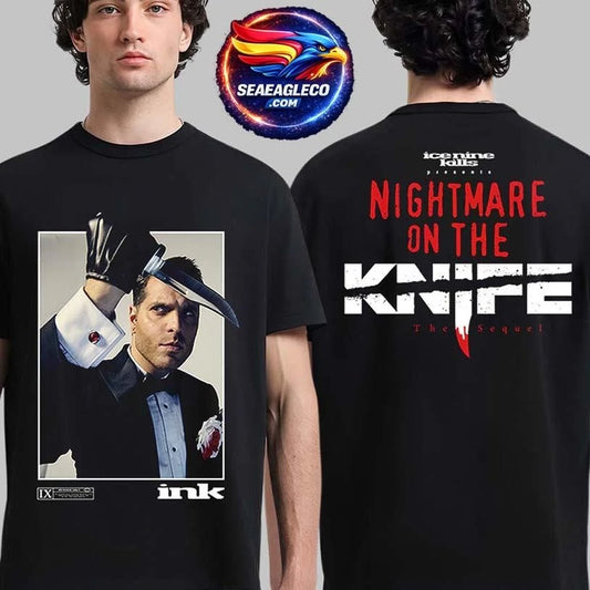Ice Nine Kills Night Mare On The Knife Part 2 Psycho’s Only Slice Nine Kills Two Sided Shirt