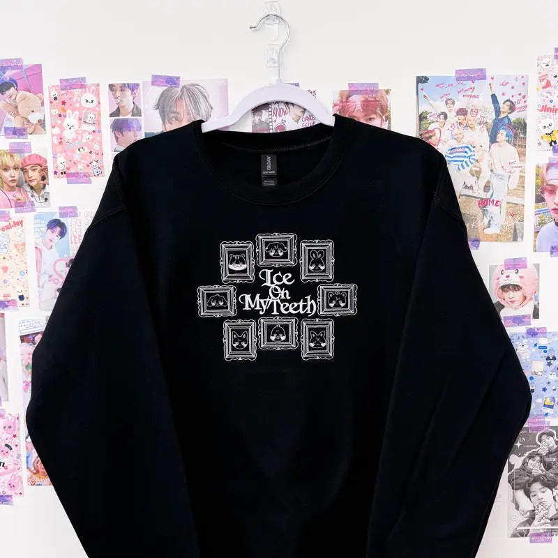 Ice on my Teeth Embroidered Crewneck Sweatshirt