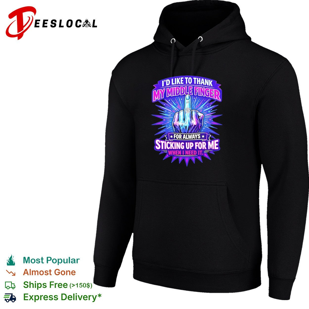 I’d like to thank my middle finger for always sticking up for me when I need it vintage shirt