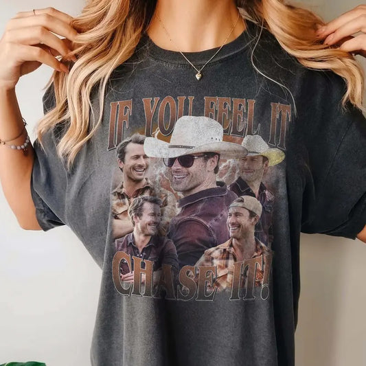If You Feel It Chase It Comfort Colors Unisex Tshirt For Men- For Women, Y2K 90s Retro Celebrity Crush Movies Tee, Printed Fit Style Cotton Top