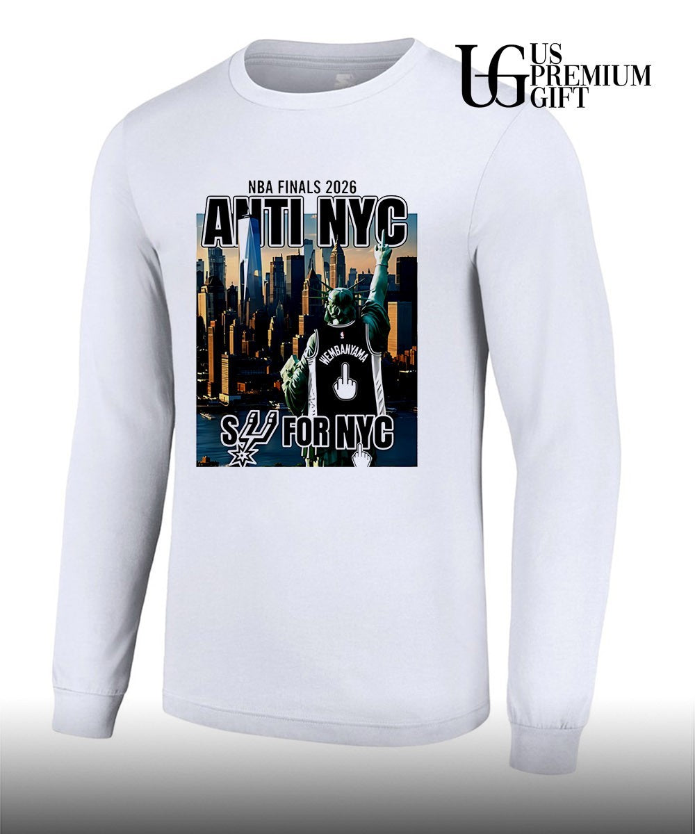 San Antonio Spurs Victor Wembanyama 1 Statue of Liberty fuck NYC New York Skyline Finals 2026 shirt