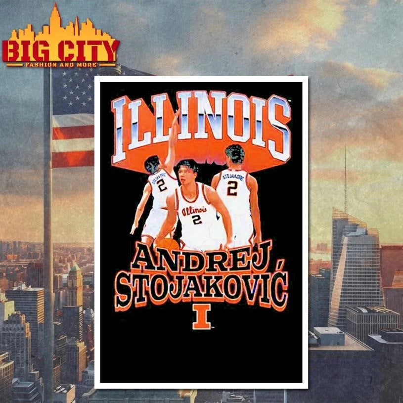 Illinois Basketball Andrej Stojakovic graphic Shirt