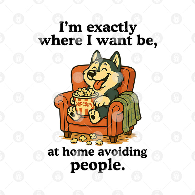 I’m Exactly Where I Want Be At Home Avoiding People T Shirt