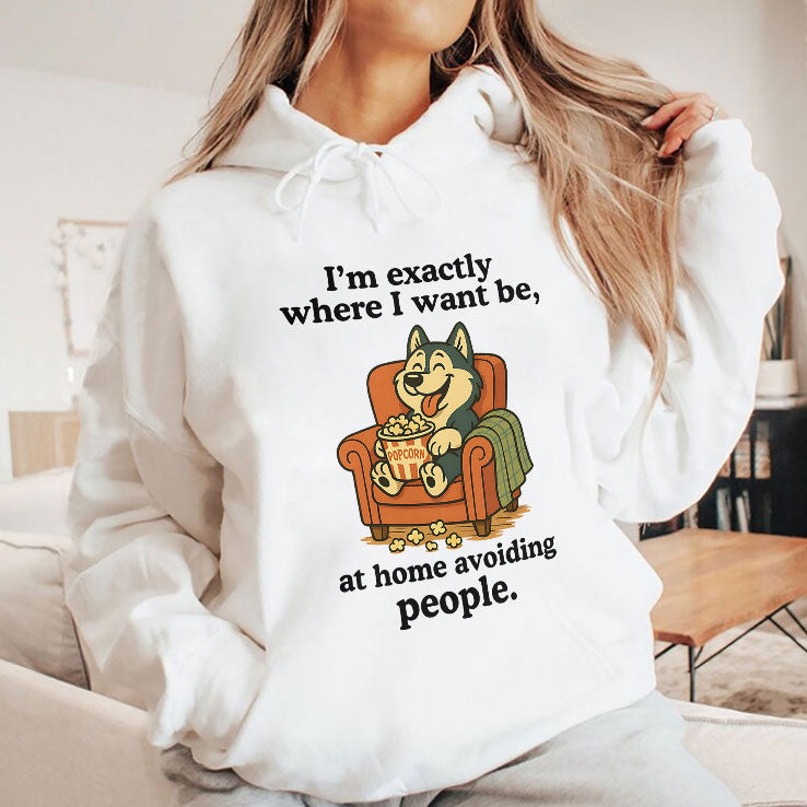 I’m Exactly Where I Want Be At Home Avoiding People T Shirt