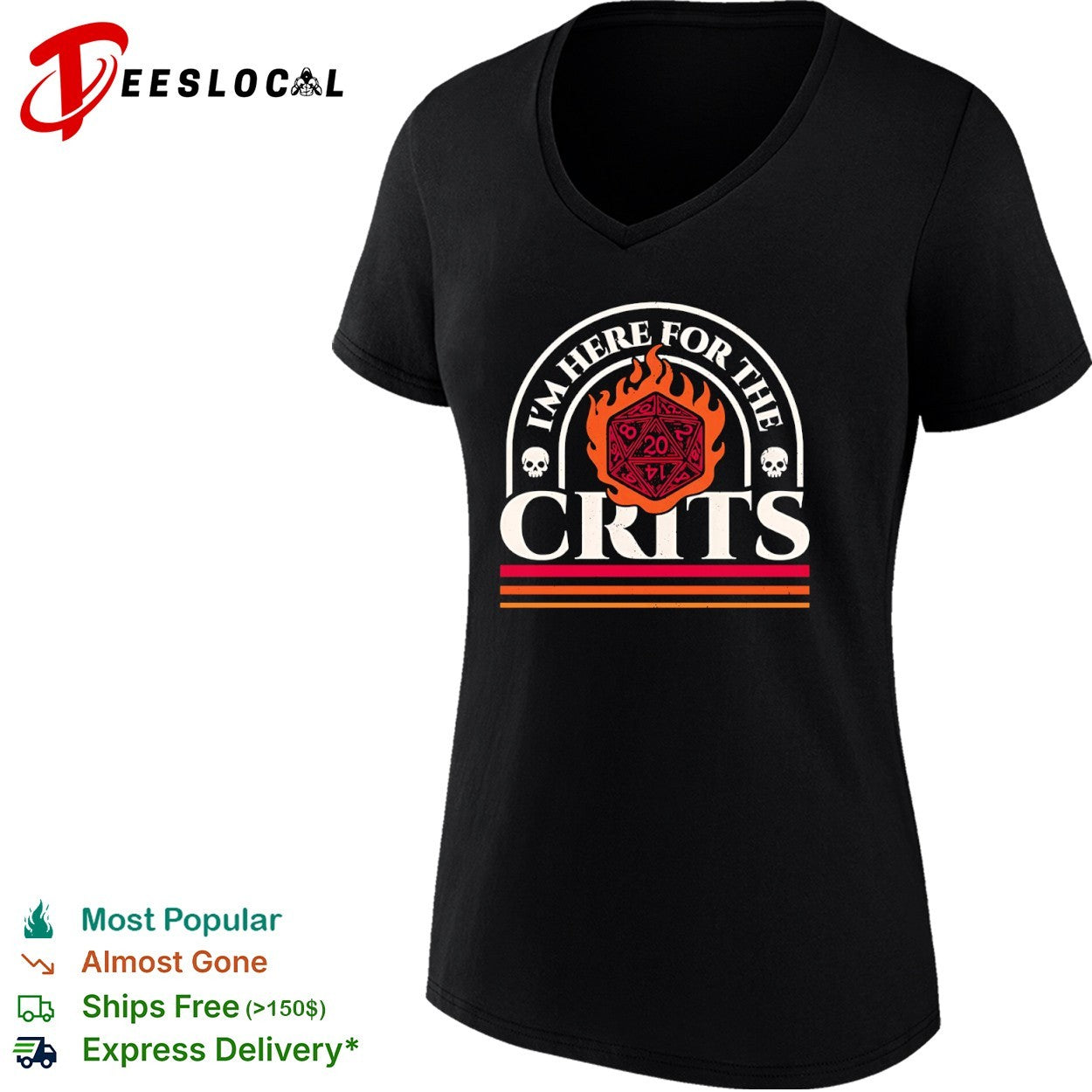 I’m here for the crits Dungeons and Dragons shirt