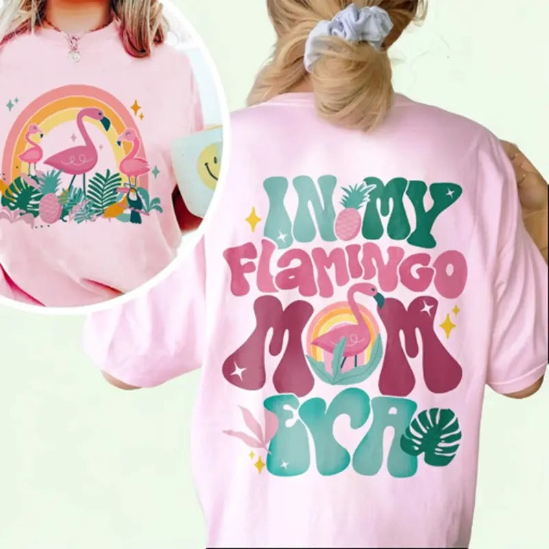 In My Flamingo Mom Era Comfort Color Shirt,Pink Flamingo Shirt, Gift for Mom, Flamingo Shirt, Mom Shirt,Pink Flamingo Shirt, Pink Flamingo T-Shirt
