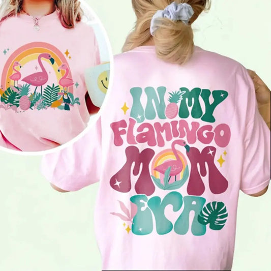 In My Flamingo Mom Era Comfort Color Shirt,Pink Flamingo Shirt, Gift for Mom, Flamingo Shirt, Mom Shirt,Pink Flamingo Shirt, Pink Flamingo T-Shirt