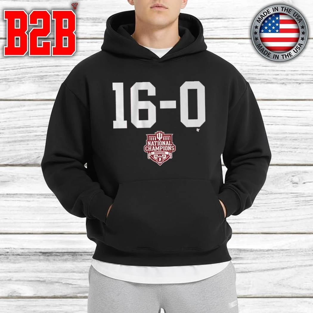 Indiana Football 16-0 2025 CFP National Champions Shirt