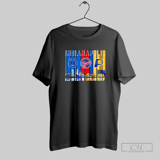 Indianapolis Skyline 3 Team Indianapolis Colts Indiana Fever Indiana Pacers - clothing by TeeHivey.com