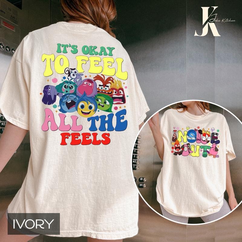 Inside Out It's Okay to Feel All the Feels Shirt, Mental Health Shirt, Inclusion Shirt, Speech Therapy Shirt, Bcba Shirt,...