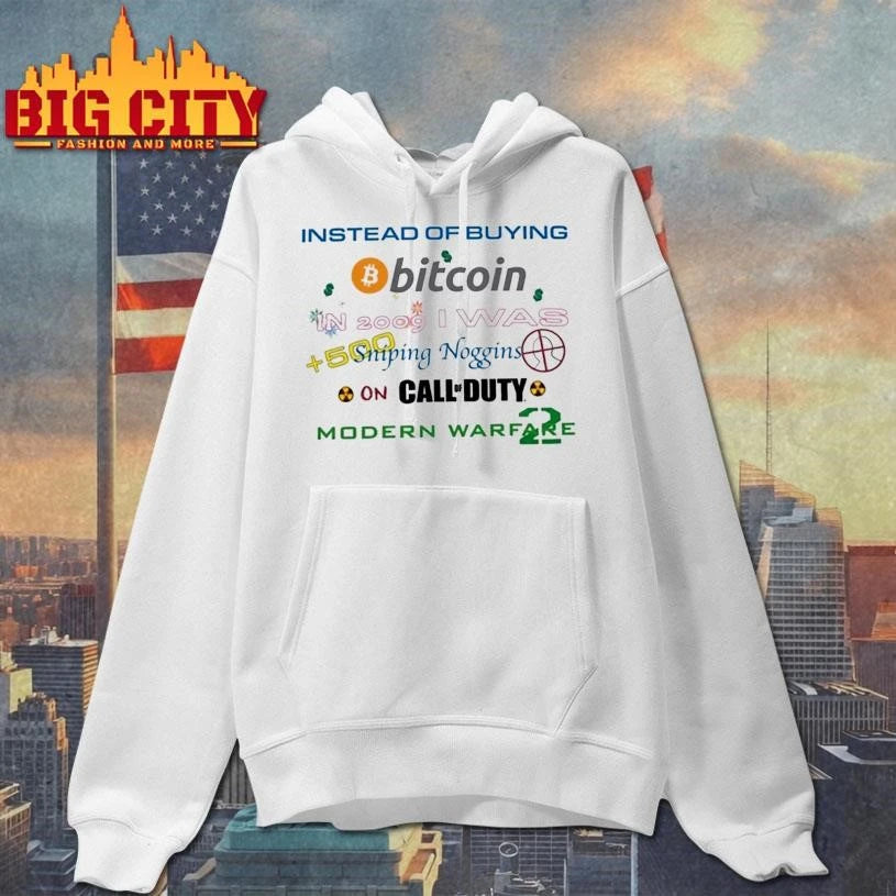 Instead Of Buying Bitcoin 2009 I Was Sniping Noggin Call Of Duty Warfare 2 Shirt