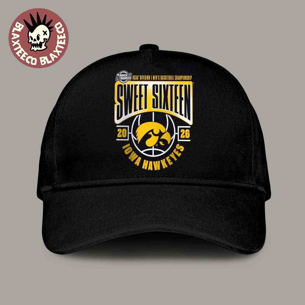 Iowa Hawkeyes Men’s Basketball 2026 NCAA March Madness Sweet 16 Cap Hat Snapback