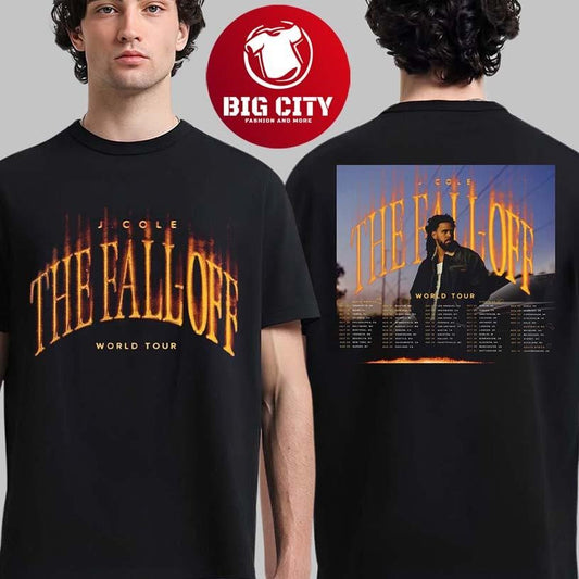 J Cole The Fall Off World Tour 2026 Schedule Dates Two Sided Shirt
