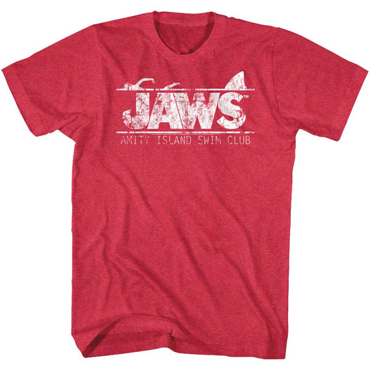Jaws - Swim Club - Short Sleeve - Heather - Adult - T-Shirt - clothing by TeeHivey.com