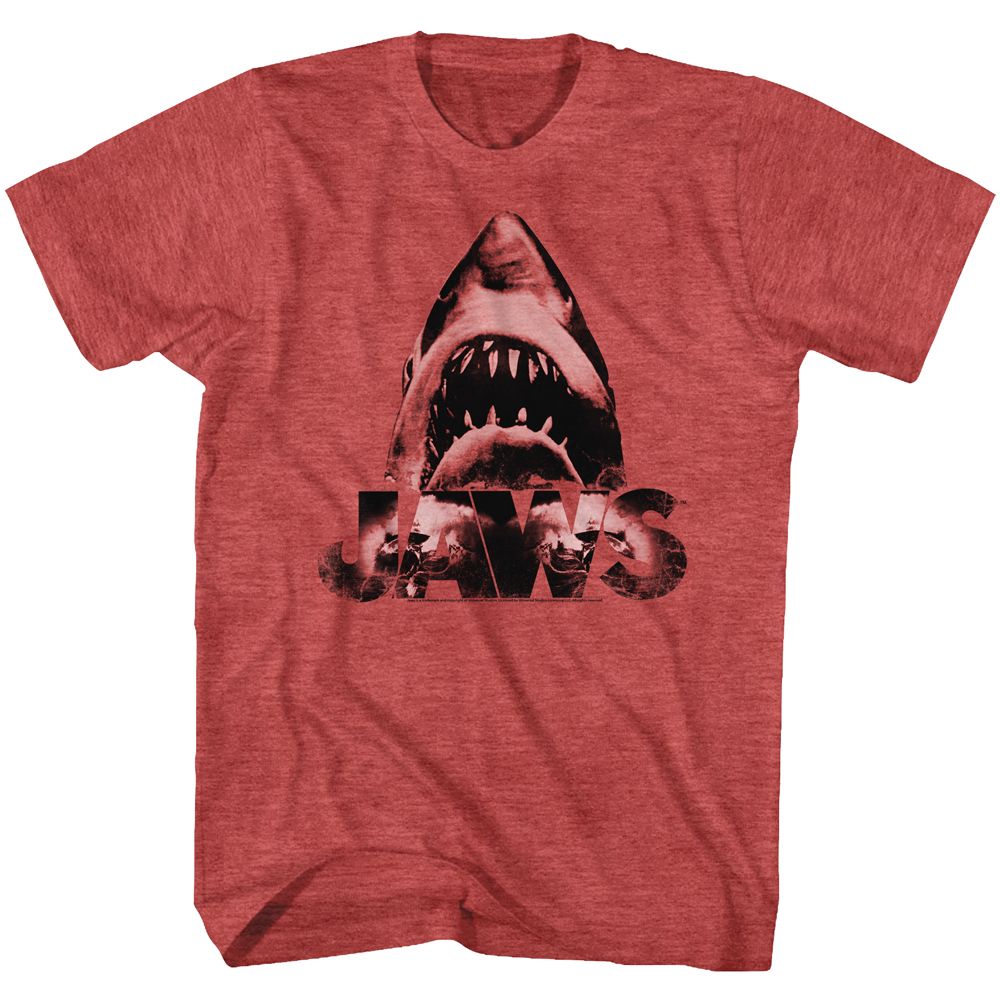 Jaws - Burnt Jaws - Short Sleeve - Heather - Adult - T-Shirt - clothing by TeeHivey.com