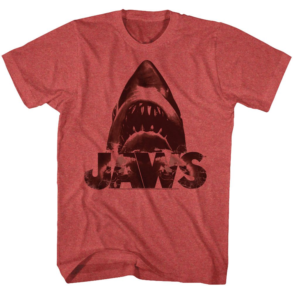 Jaws - Burnt Jaws 2 - Short Sleeve - Heather - Adult - T-Shirt - clothing by TeeHivey.com