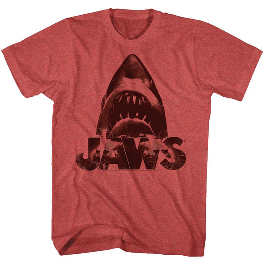 Jaws - Burnt Jaws 2 - Short Sleeve - Heather - Adult - T-Shirt - clothing by TeeHivey.com