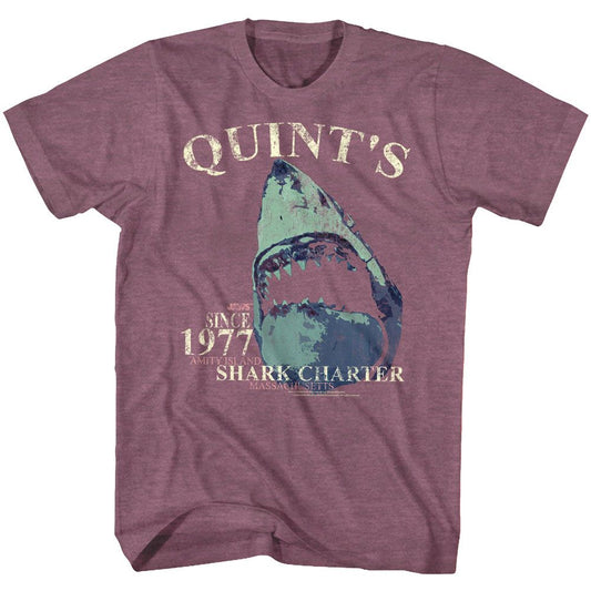 Jaws - Quints Charter - Short Sleeve - Heather - Adult - T-Shirt - clothing by TeeHivey.com