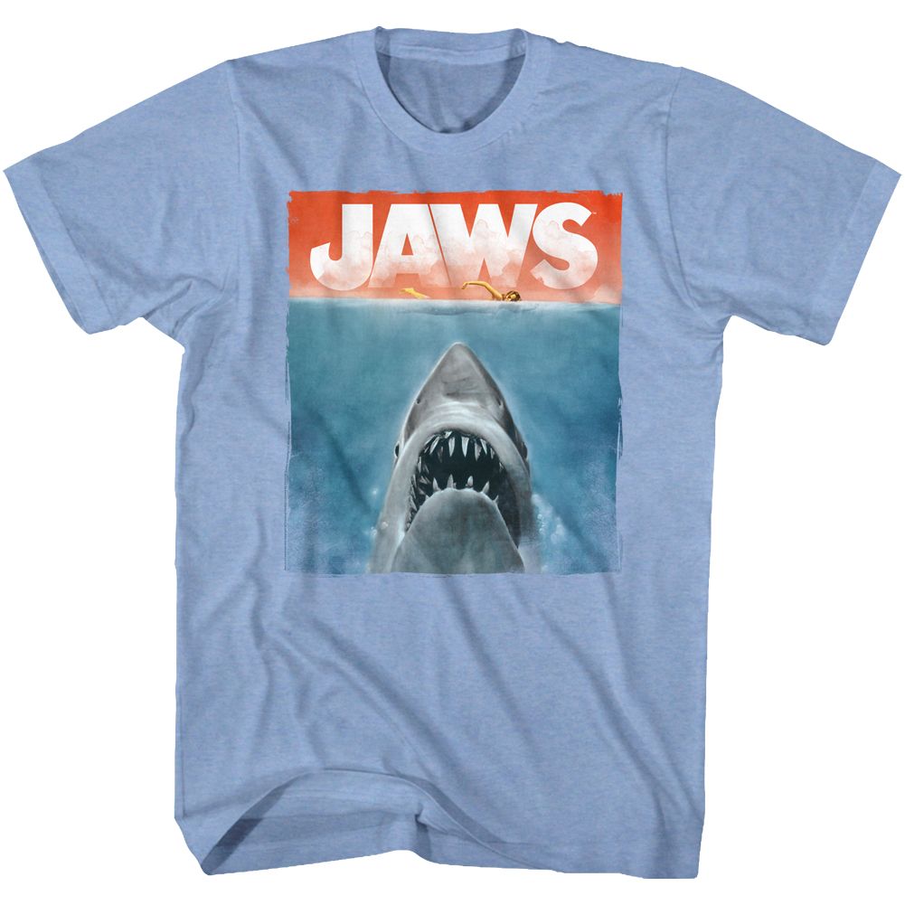 Jaws - Colors - Short Sleeve - Heather - Adult - T-Shirt - clothing by TeeHivey.com
