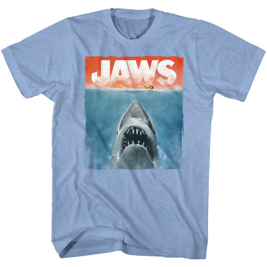 Jaws - Colors - Short Sleeve - Heather - Adult - T-Shirt - clothing by TeeHivey.com