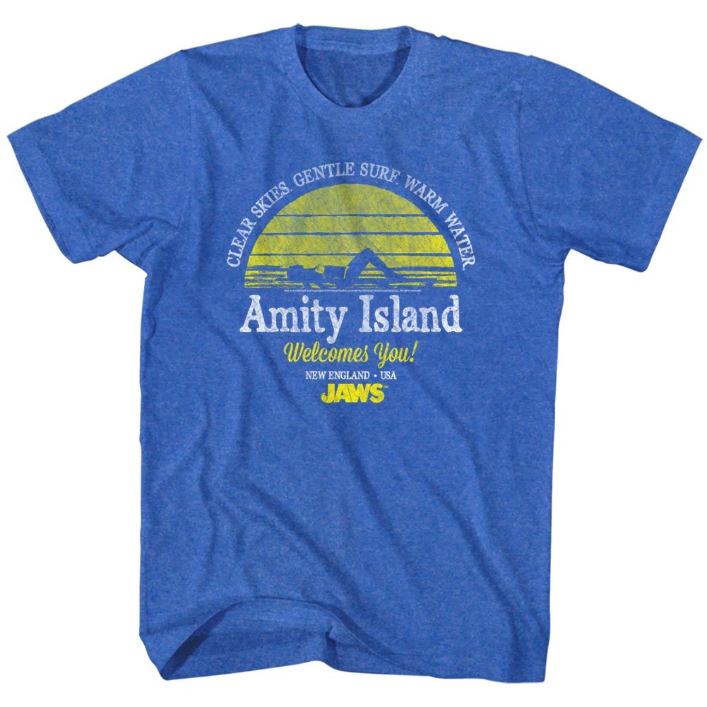 Jaws - Clear Skies - Short Sleeve - Heather - Adult - T-Shirt - clothing by TeeHivey.com