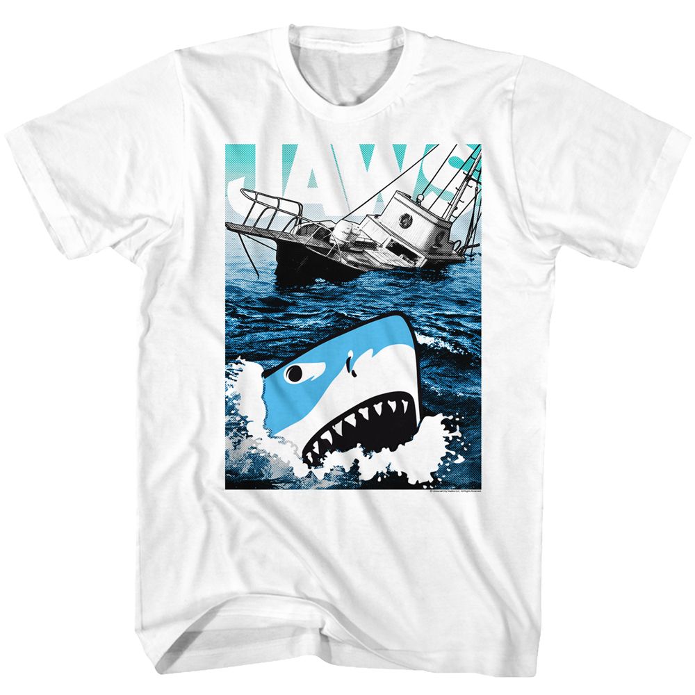 Jaws - Cartoon Sharko - Short Sleeve - Adult - T-Shirt - clothing by TeeHivey.com