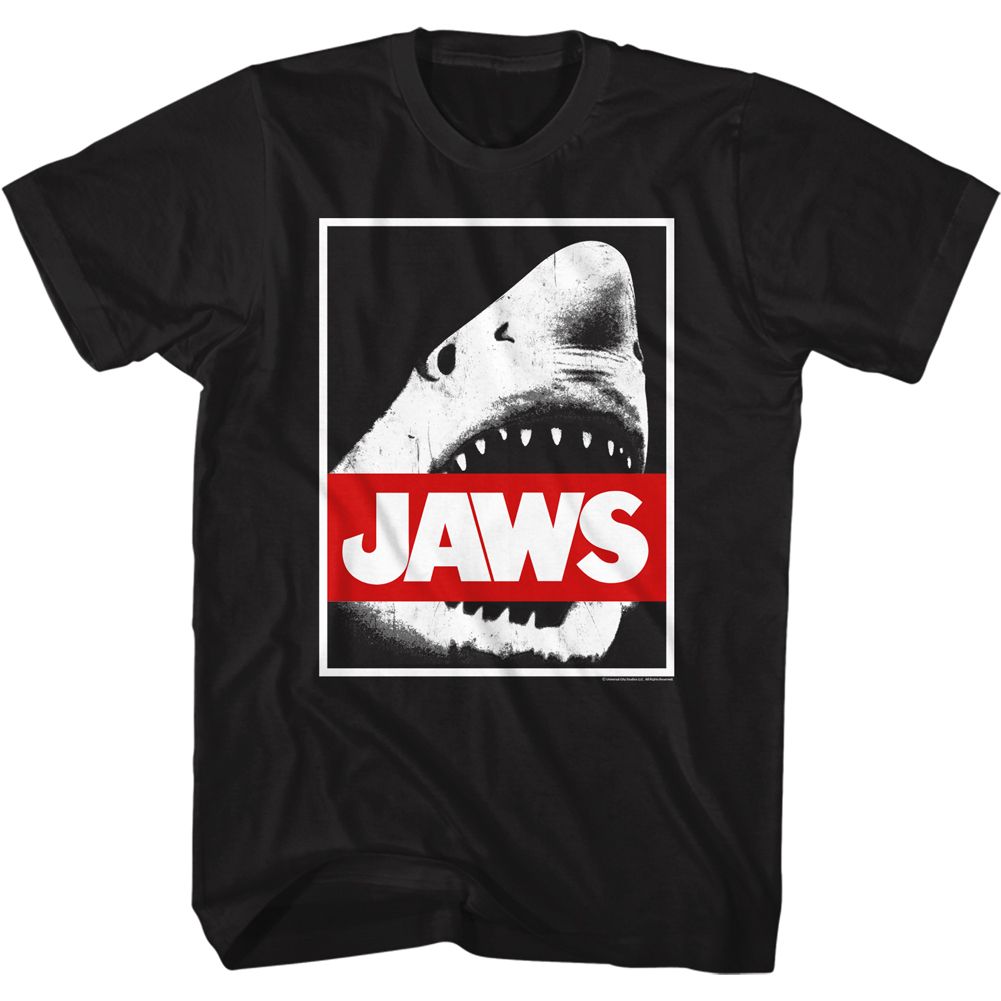 Jaws - Red Bar - Short Sleeve - Adult - T-Shirt - clothing by TeeHivey.com