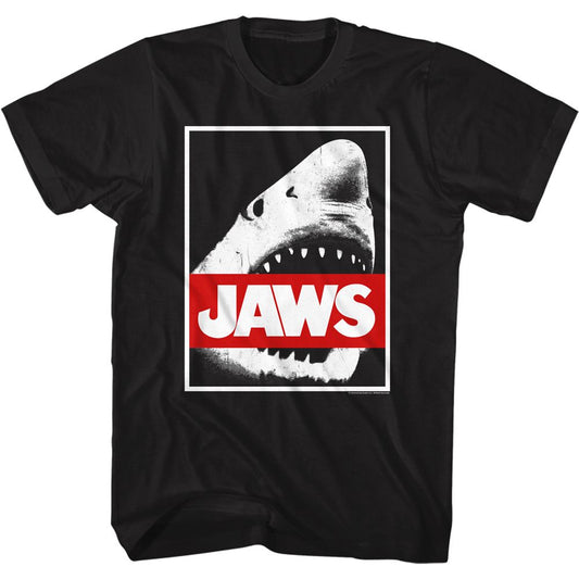Jaws - Red Bar - Short Sleeve - Adult - T-Shirt - clothing by TeeHivey.com